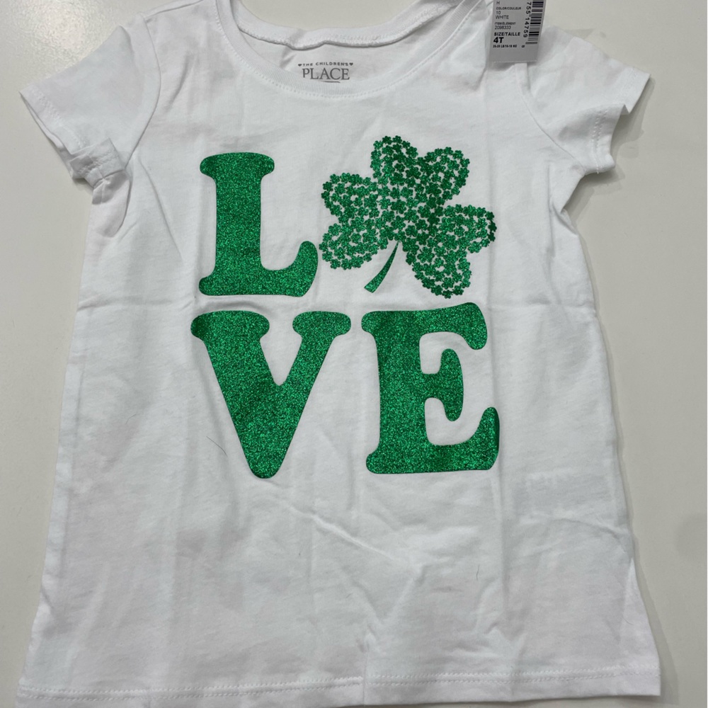 St. Patrick’s days shirt. Girls 4T. NWT